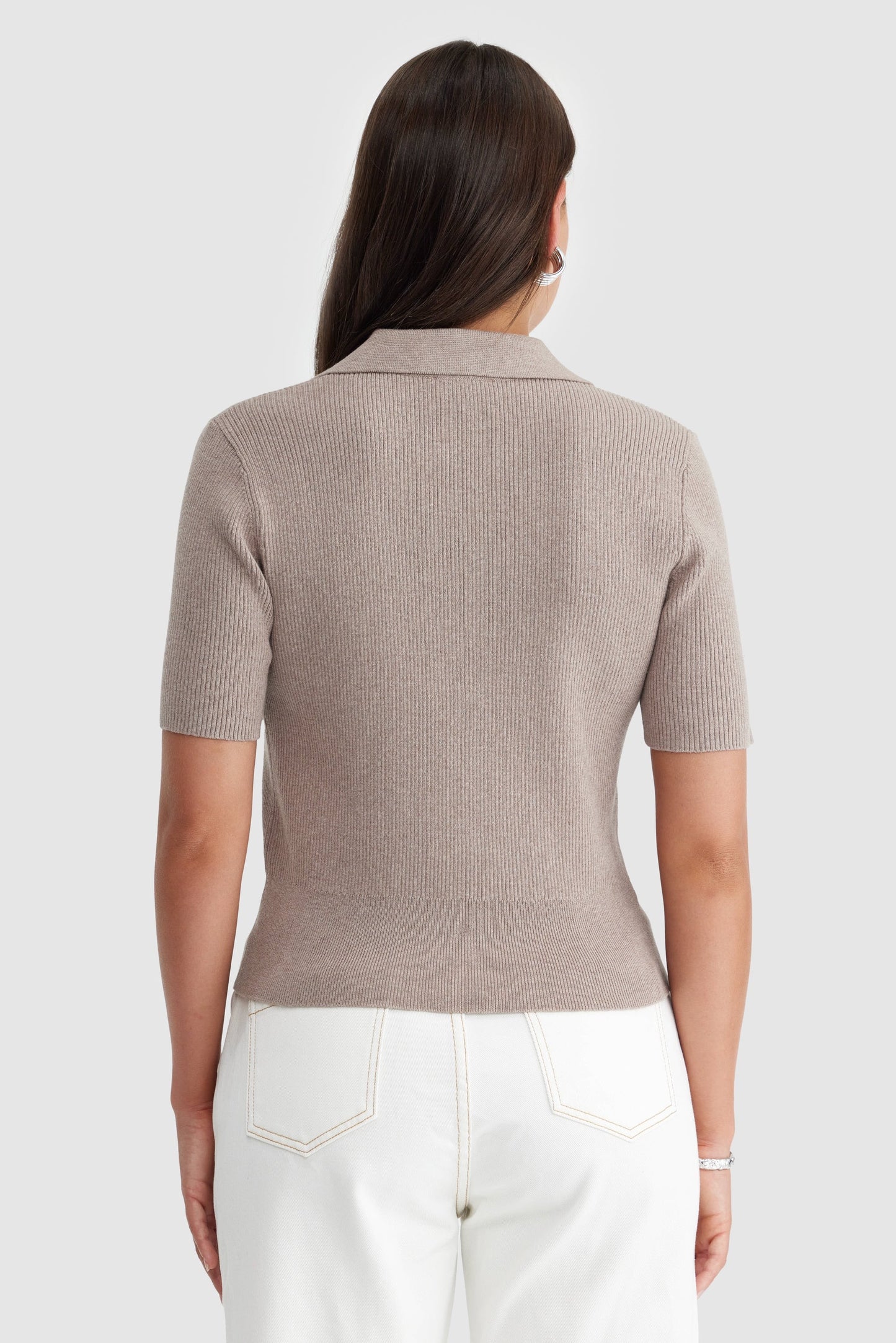 Kingston Knit Polo - Oat Marle
