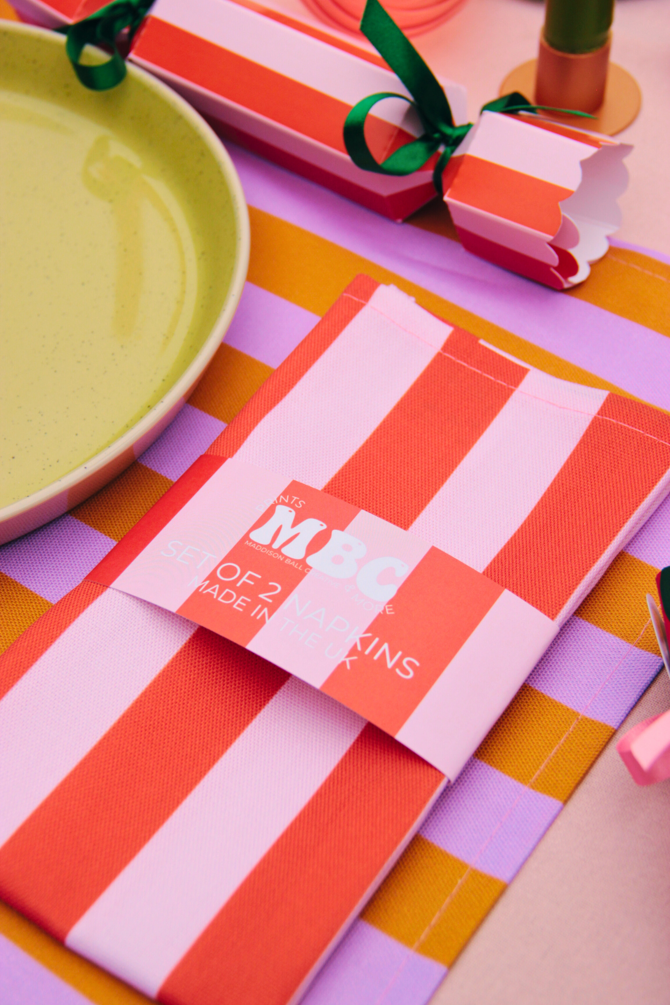 Orange and Blush Pattern Napkins