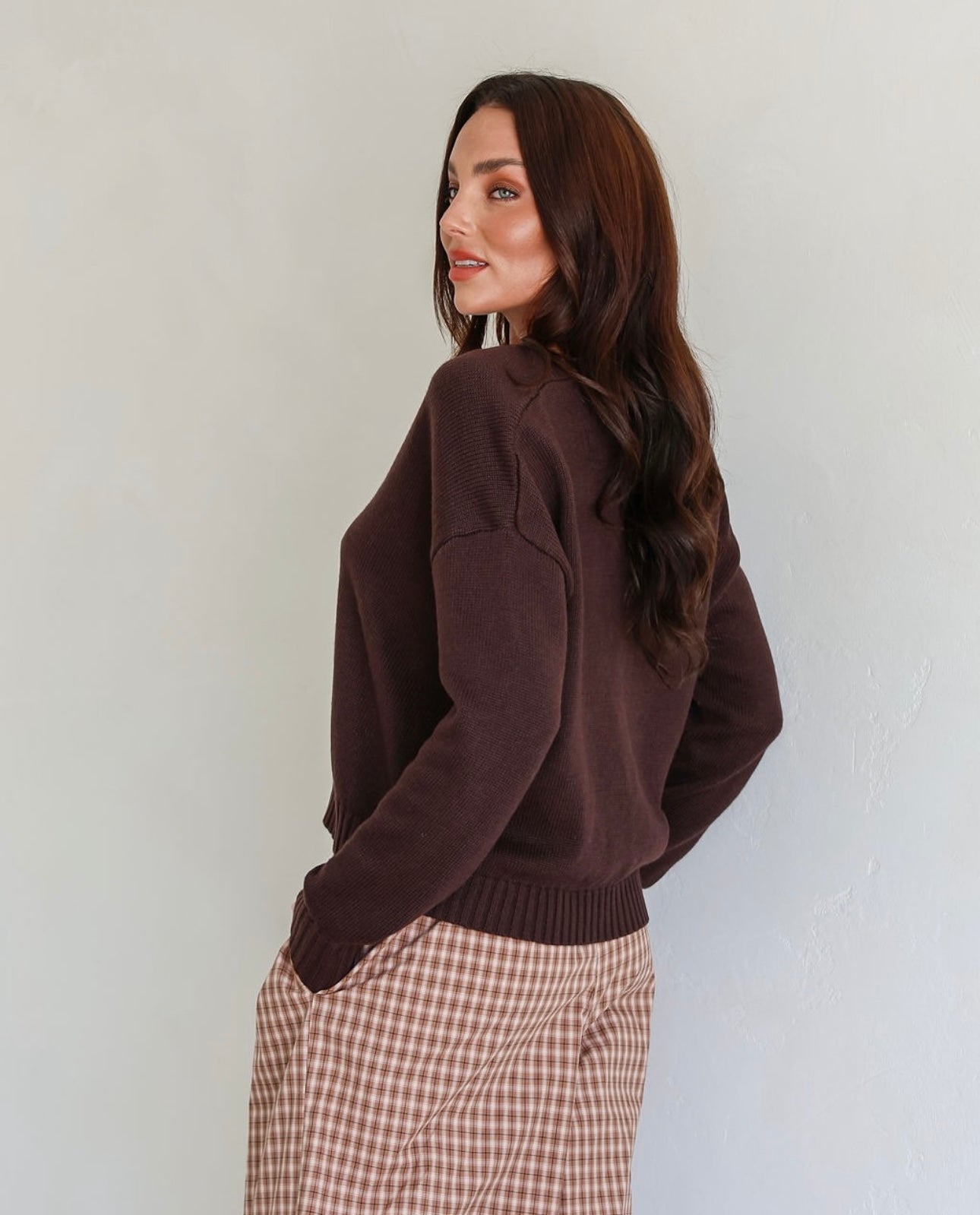 Tara Tie Knit - Chocolate