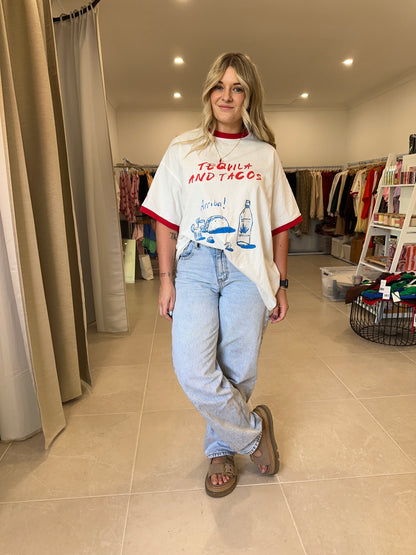 Tequila & Tacos Tee - White