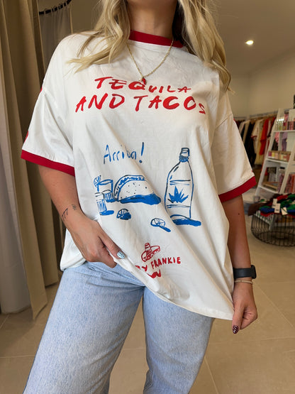 Tequila & Tacos Tee - White