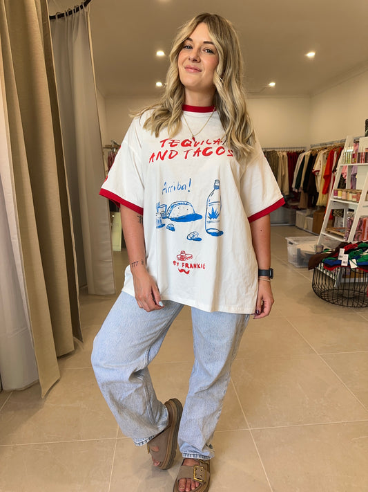 Tequila & Tacos Tee - White
