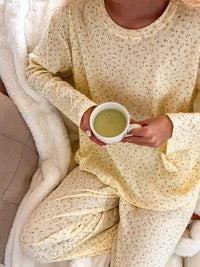 Lemon Floral Pajama Pants