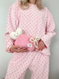 Hearts Long Sleeve Pajama Top