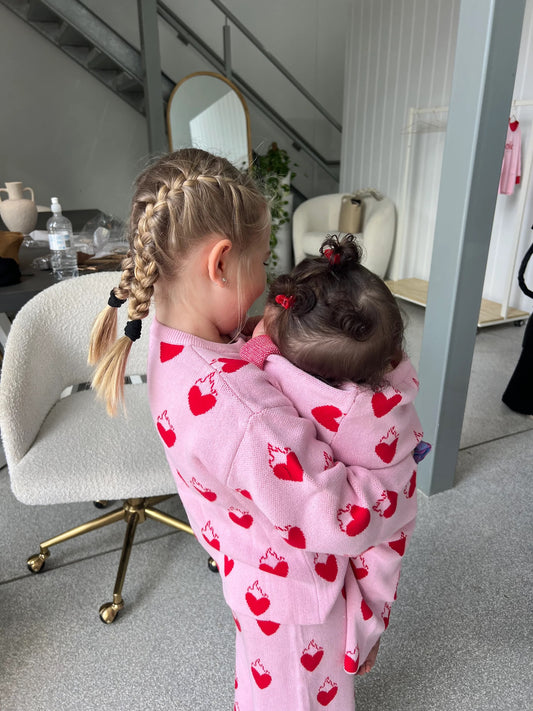 Flaming Hearts Knit Top - Kids