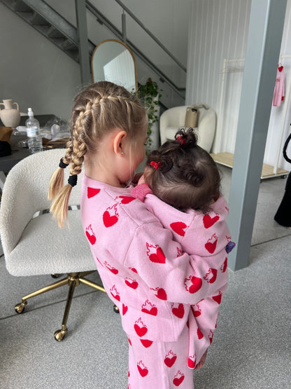 Flaming Heart Knit Pants - Kids