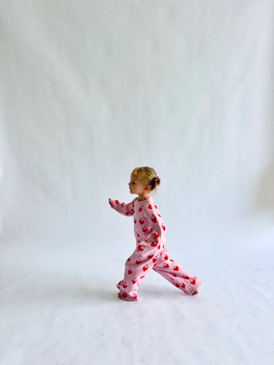 Flaming Heart Knit Pants - Kids