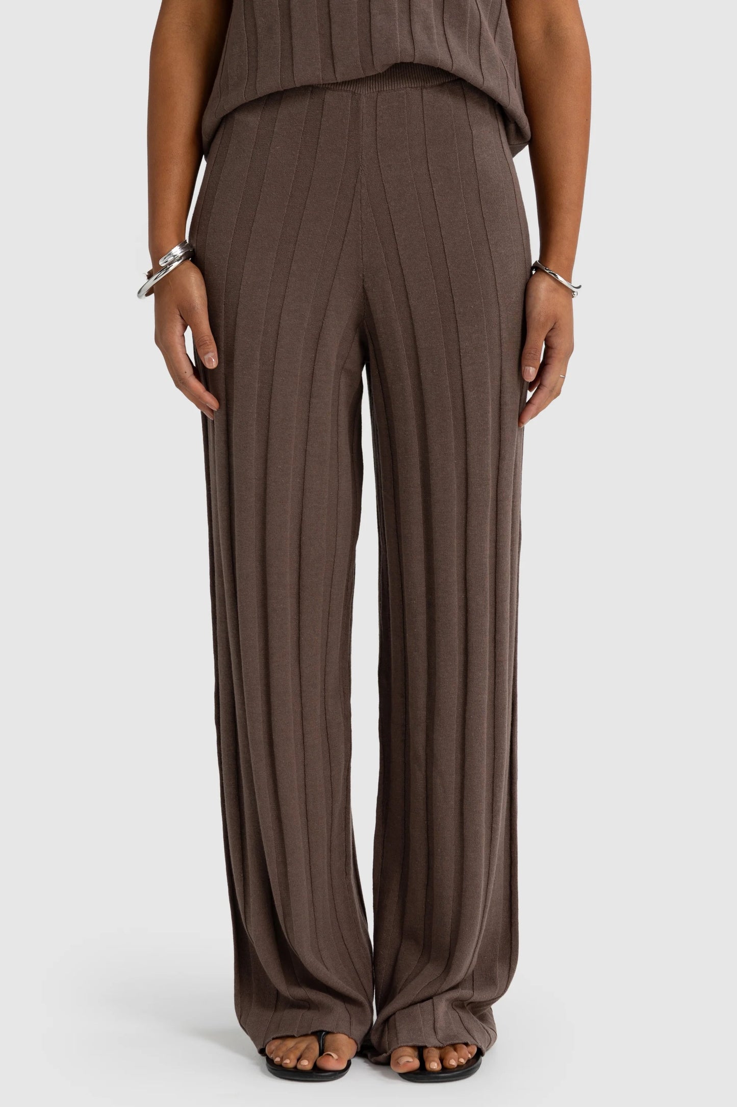 Amara Knit Pants - Espresso