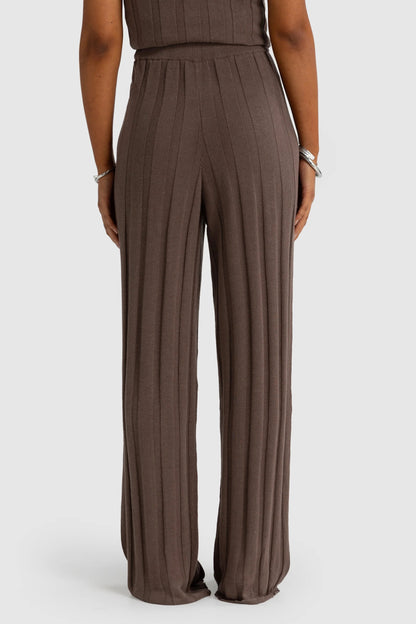 Amara Knit Pants - Espresso