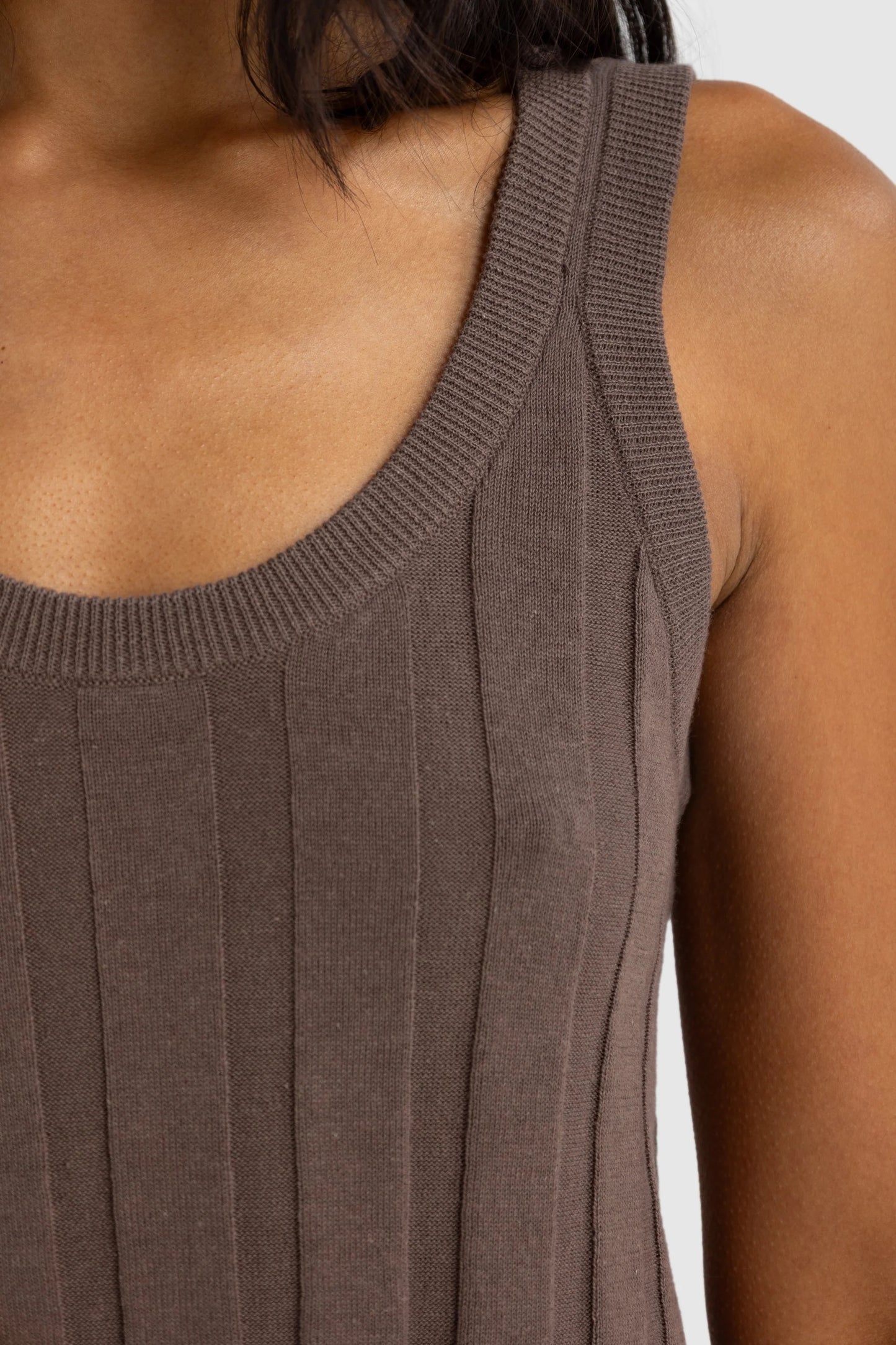 Amara Knit Tank - Espresso