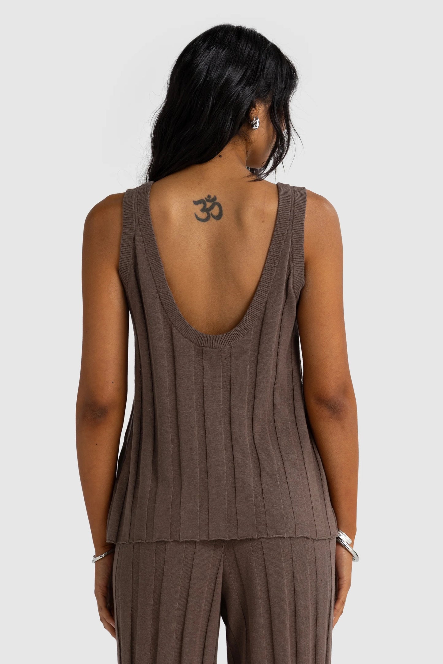 Amara Knit Tank - Espresso