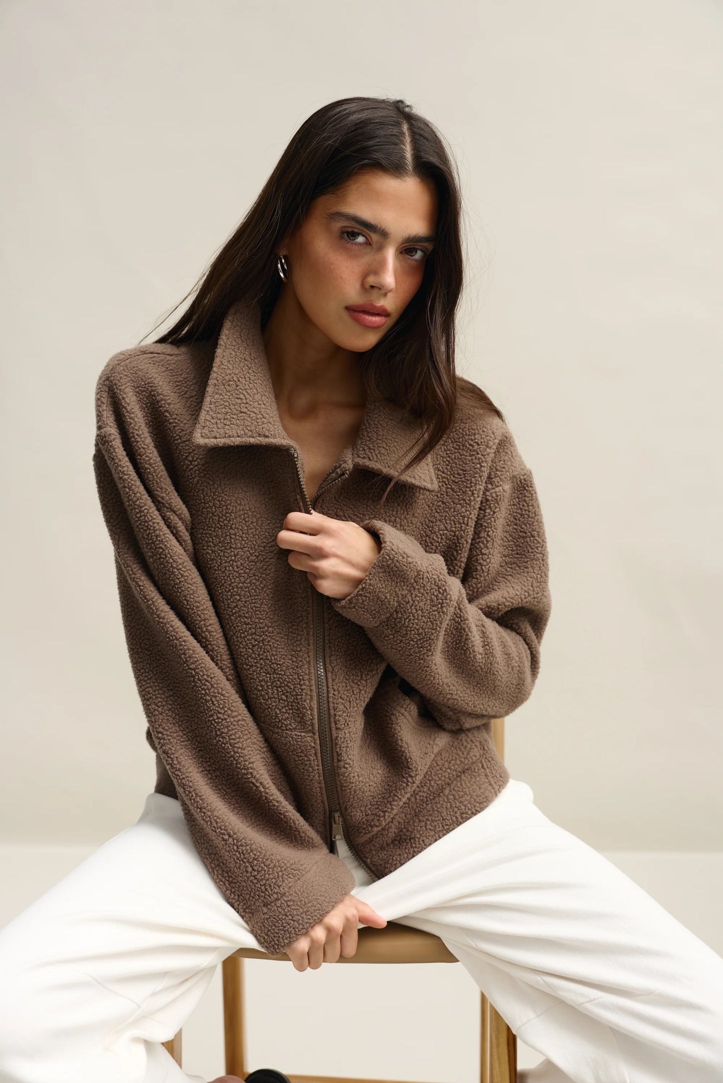 Georgia Sherpa Jacket - Espresso