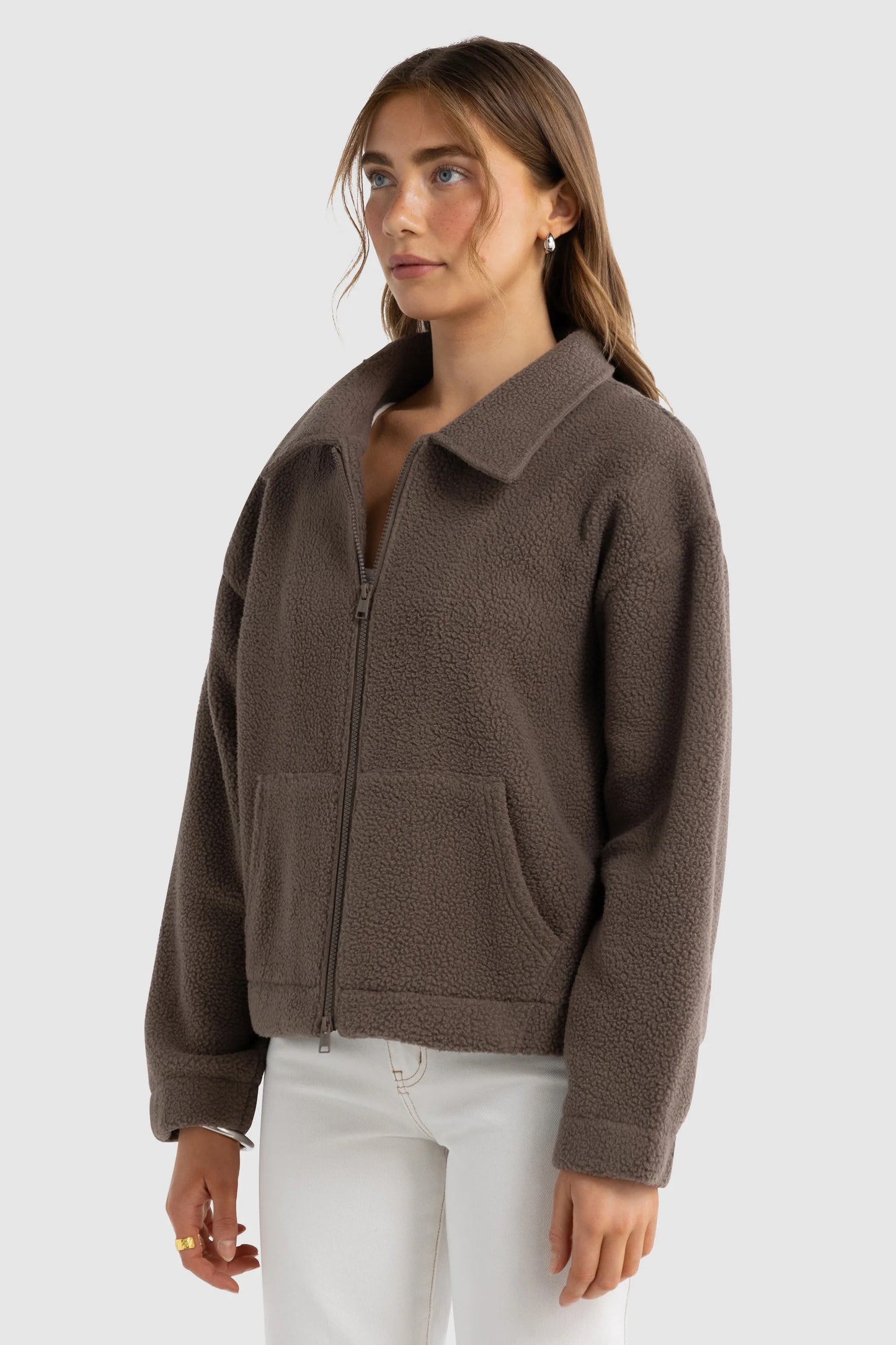Georgia Sherpa Jacket - Espresso