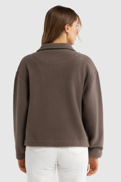 Georgia Sherpa Jacket - Espresso