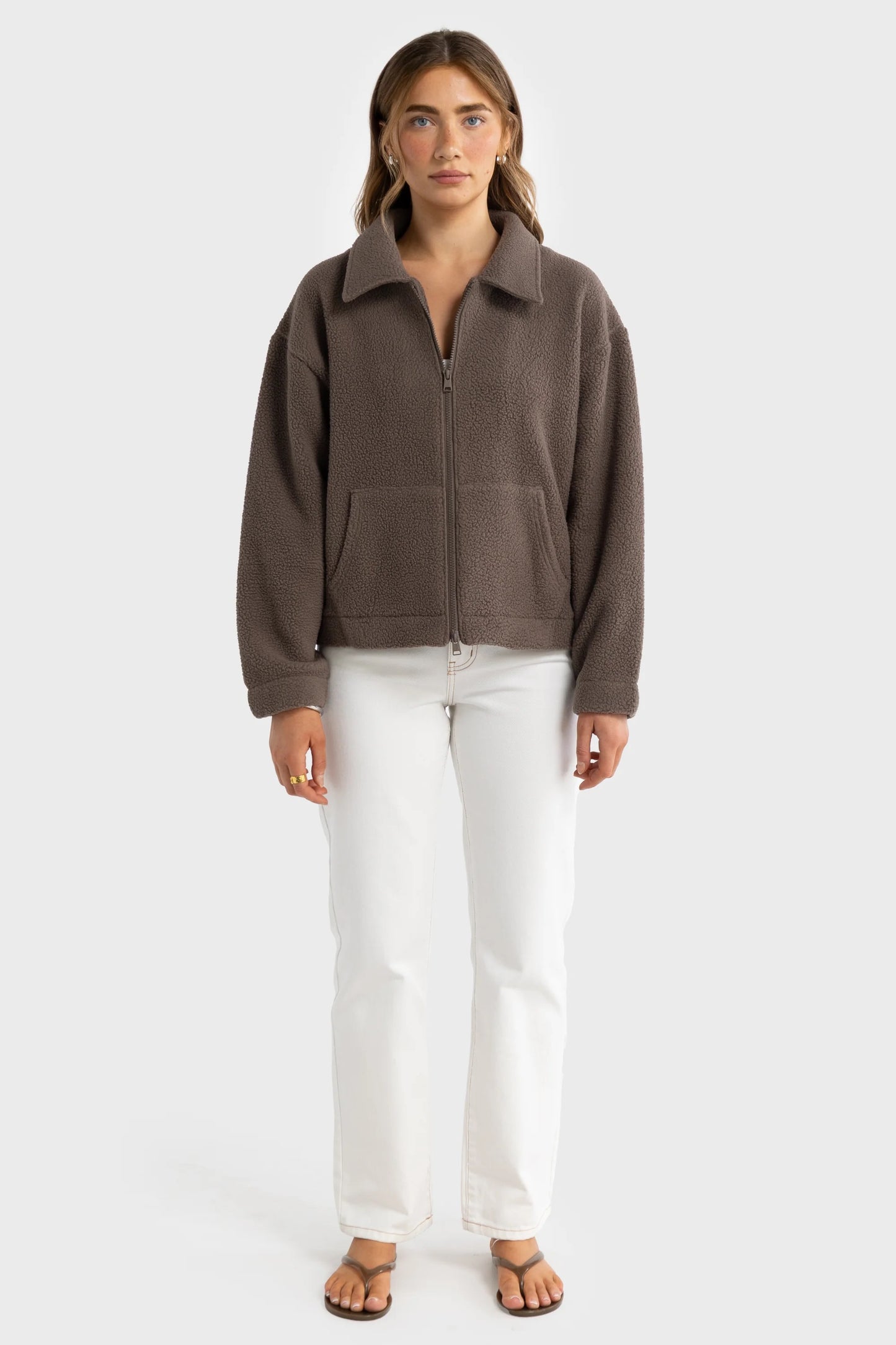 Georgia Sherpa Jacket - Espresso