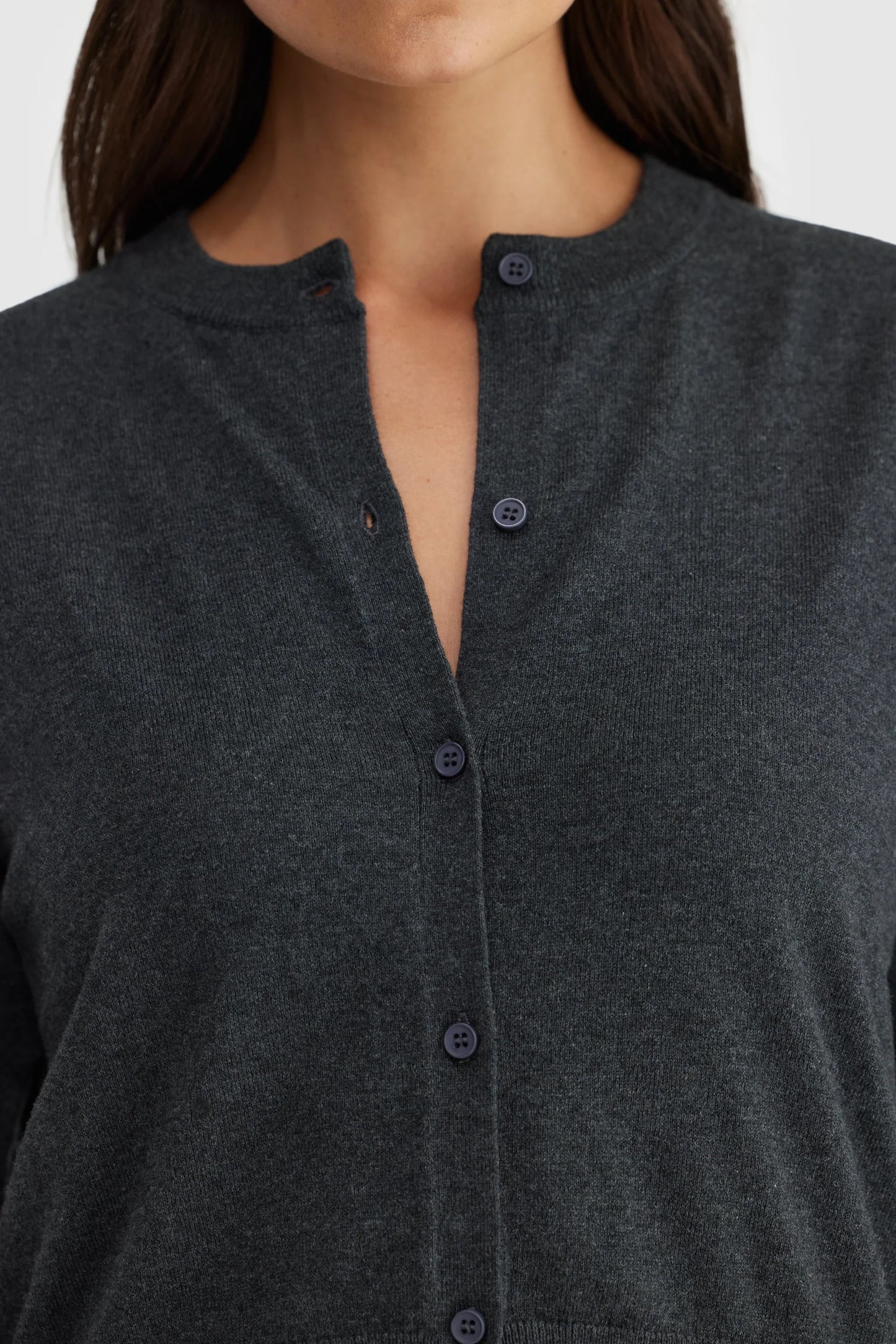 Kingston Knit Cardigan - Charcoal Marle