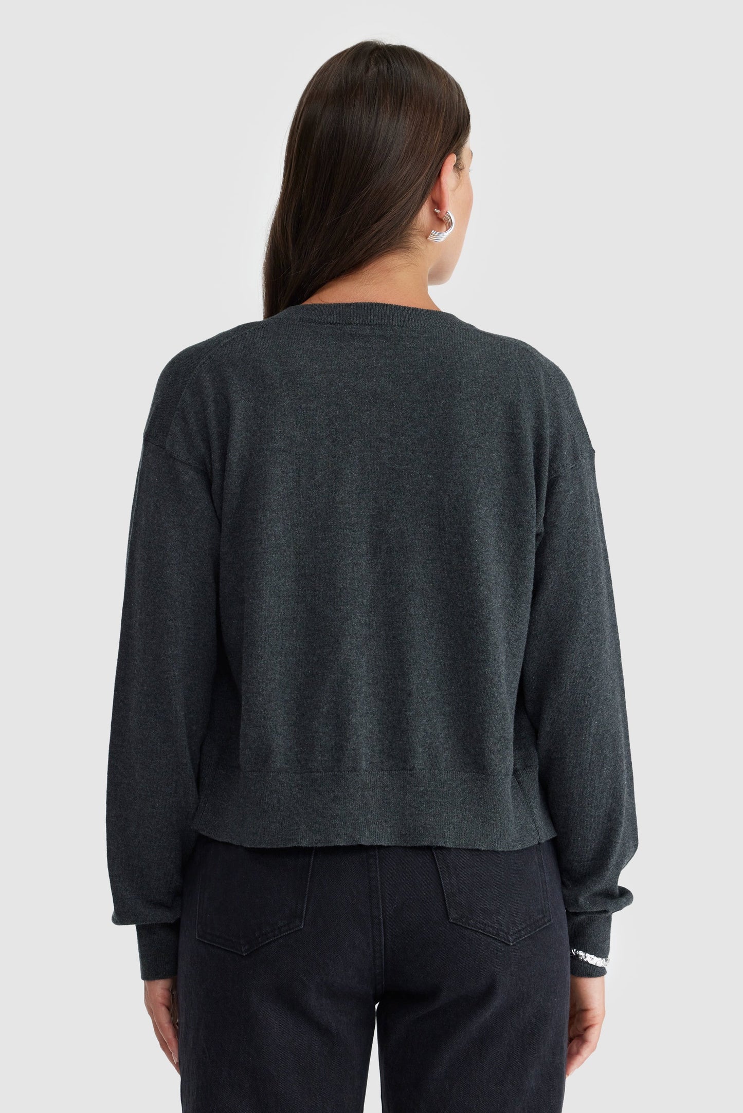 Kingston Knit Cardigan - Charcoal Marle