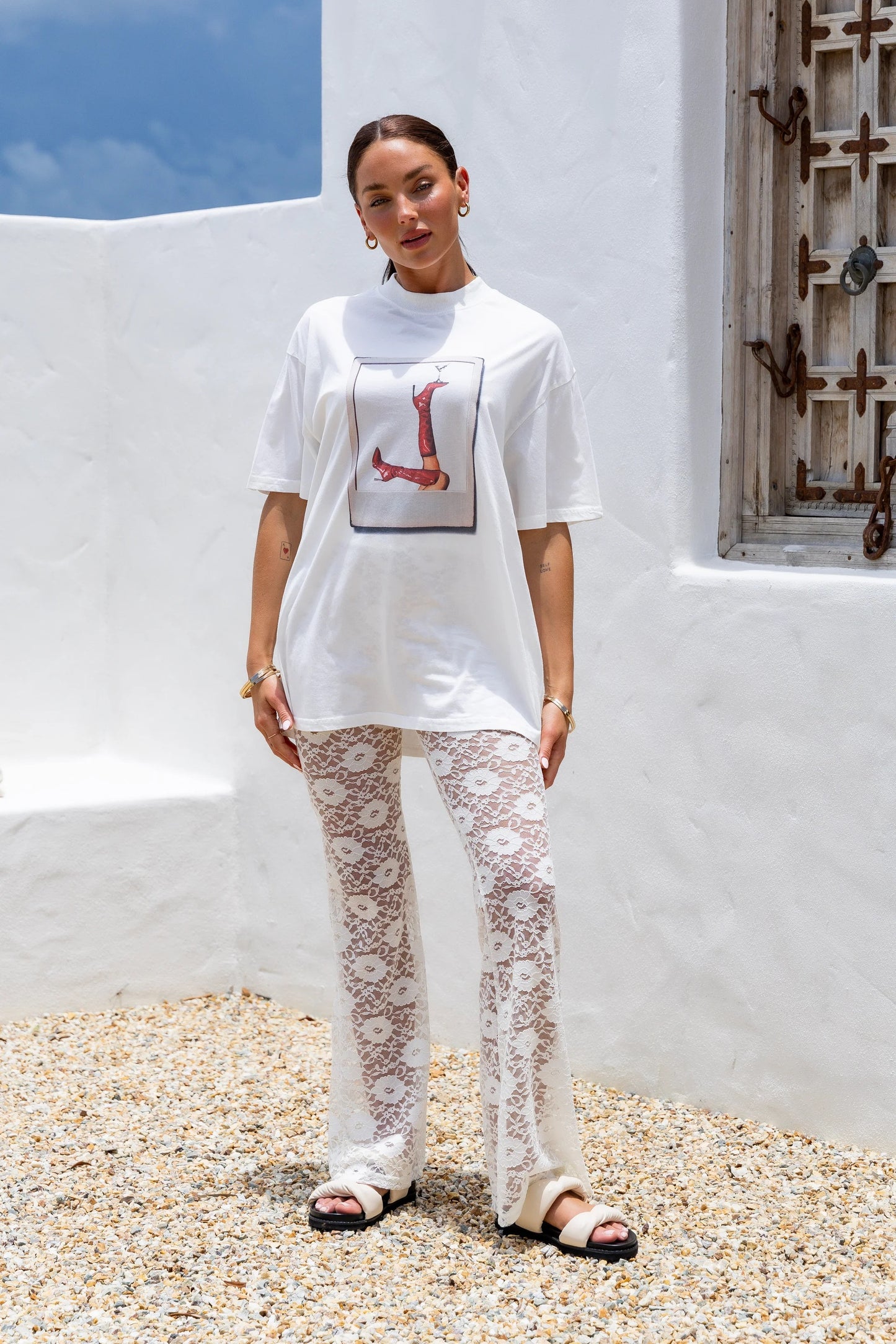 Dolce Lace Pants - Cream
