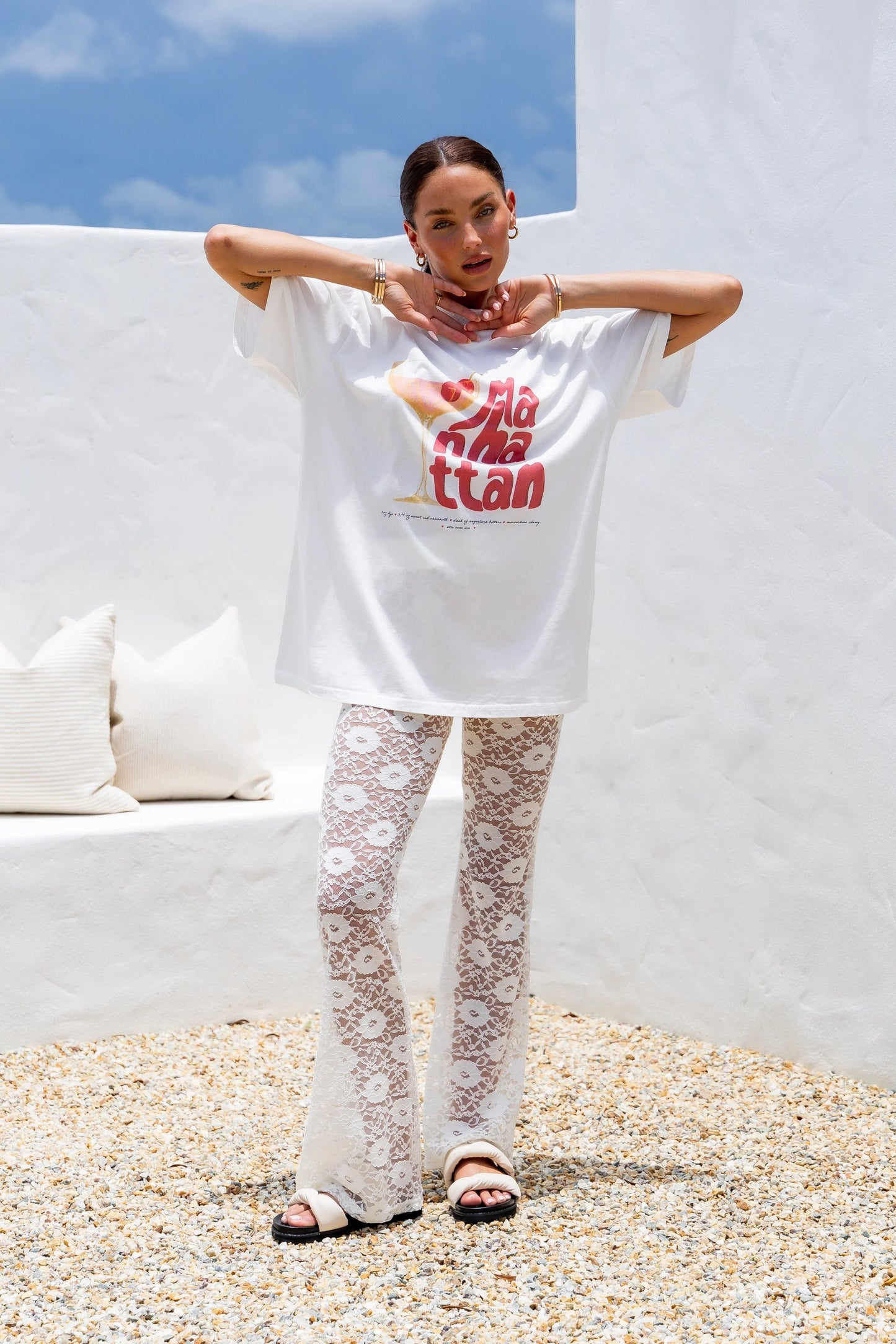 Dolce Lace Pants - Cream