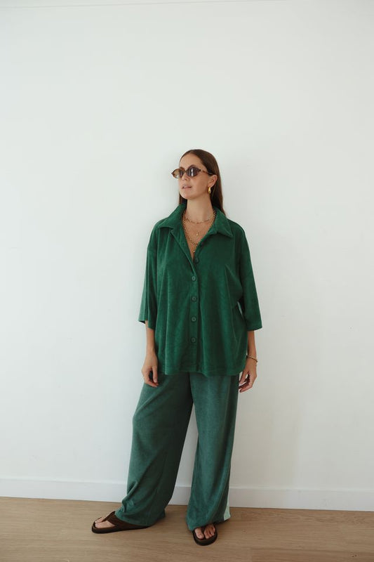 Lucky Day Terry Pant - Jade