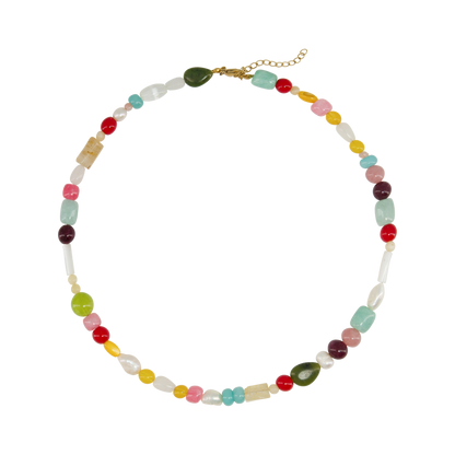 Multi-Stone Beaded Necklace