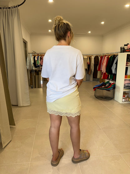 Cupro Lace Skirt - Yellow